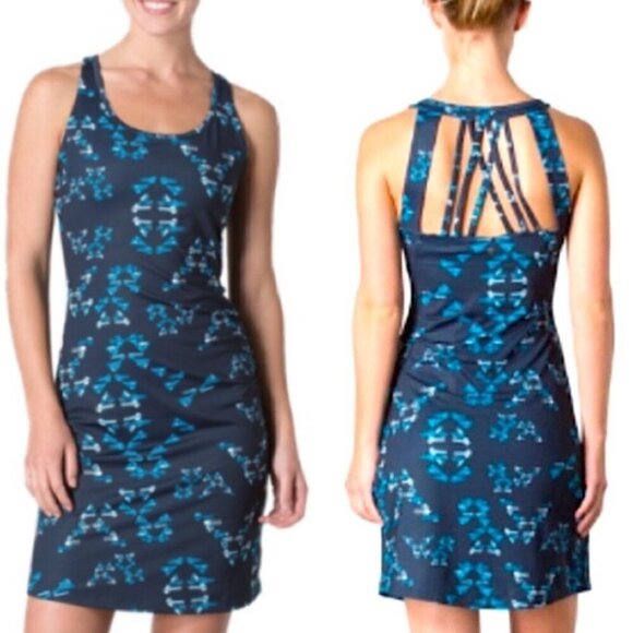 Toad & Co Aquaflex Dress Tank Built In Bra Cami Athleisure Deep Navy Water XS - Picture 1 of 12
